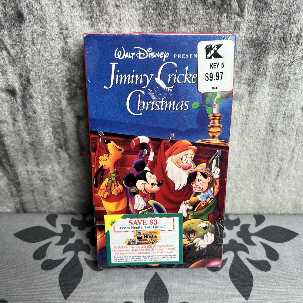 Jiminy Cricket's Christmas VHS Walt‎ Disney Home Video Chip N Dale Goofy SEALED